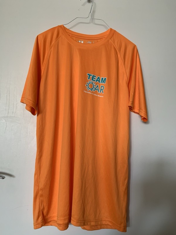 Set of 2 Men's Orange Poly Graphic Tee Size L Top gallery