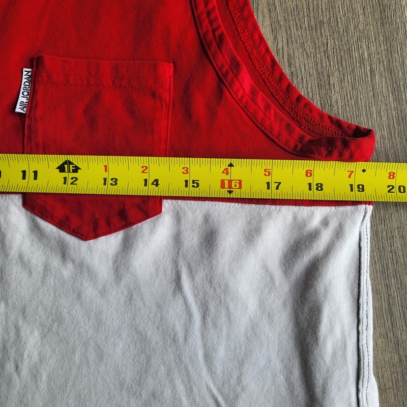 Nike Air Jordan V Flight Colorblock Front Pocket Tank Top Red/White/Black Mens L gallery