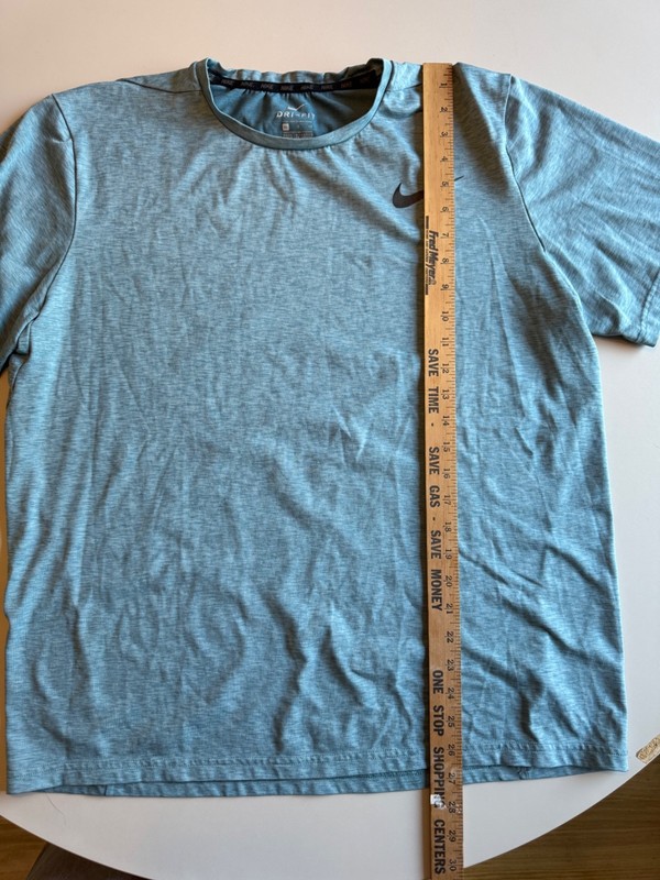 Nike Dry Fit Mens Short Sleeve Shirts Size Large and XL Blue Black gallery
