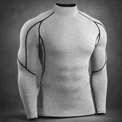 Men Compression Long Sleeve Gym T-Shirt Quick Dry Fitness Sports Top