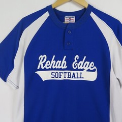 Rehab Edge Jersey Men’s size 38-40 VTG Softball Top Teamwork Apparel USA Made