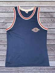 Vintage Guess Athletic Sport Blue Basketball Jersey Sz L Mesh RARE