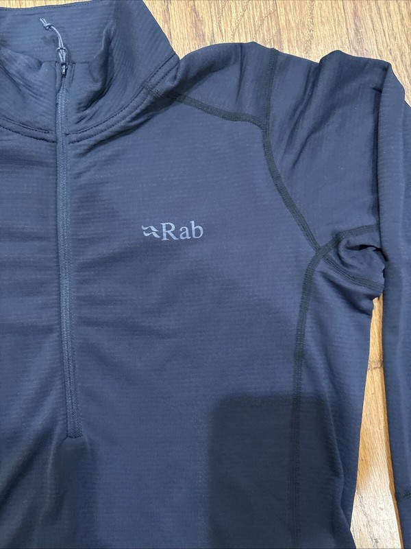 RAB 1/4 ZIP TOP LS PULLOVER RIBBED WALK HIKE 13POLARTEC DESIGNER FANTASTIC BLACK gallery