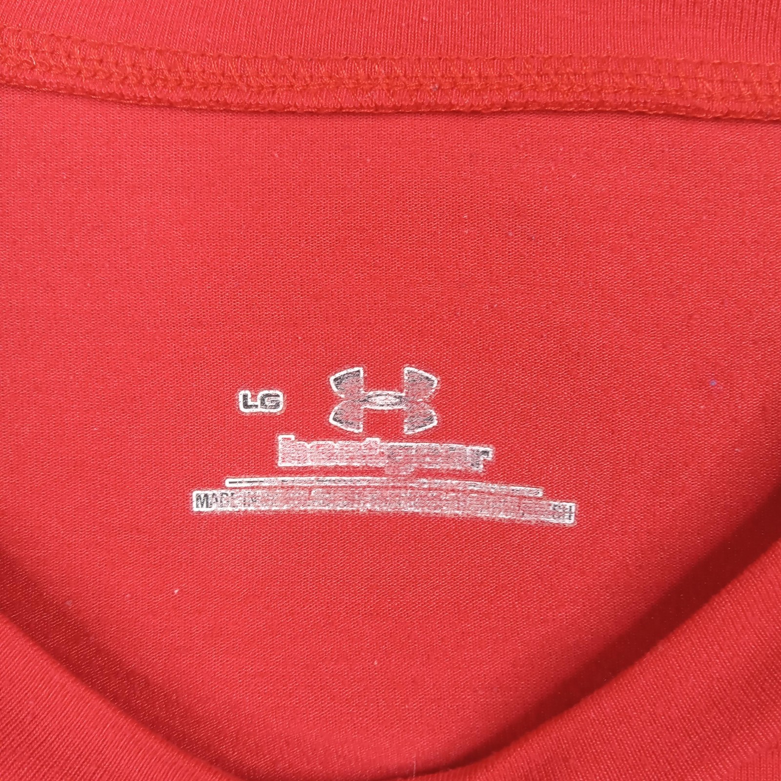 Under Armour Shirt Mens Large Red HeatGear Performance Athletic Base Layer UA gallery