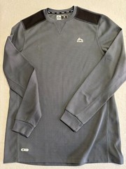 RBX Activewear Shirt Mens M Gray Performance Reflective Run Outdoor Base Layer