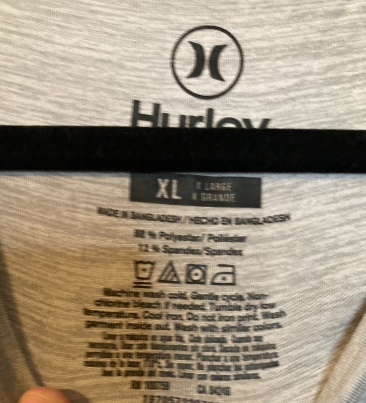Hurley Men's Gray Long Sleeve Graphic Rash Guard/Athletic Shirt - Size XL gallery