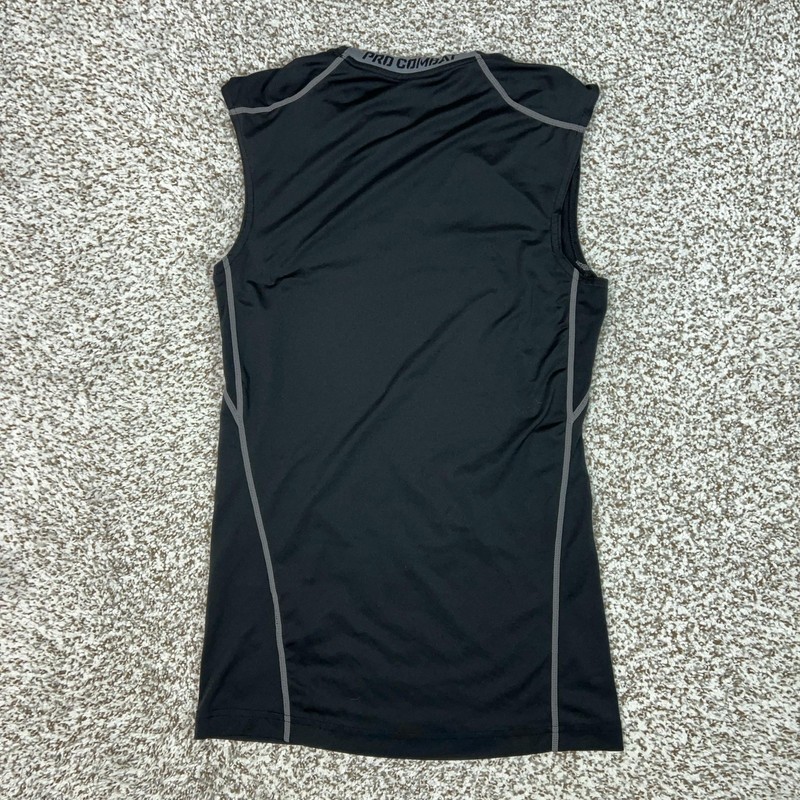Nike Tank Top Mens Medium Black Pro Combat Dri-FIT Compression Training Gym gallery