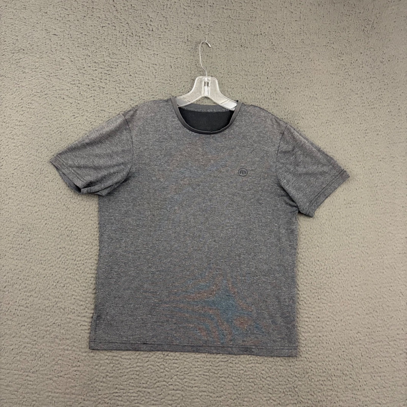 Travis Mathew Shirt Mens Medium Gray Activewear Performance Gym Sports Golf gallery