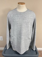Lululemon At Ease Textured Light Gray Pullover Sweater Men’s Size L LM3COXS