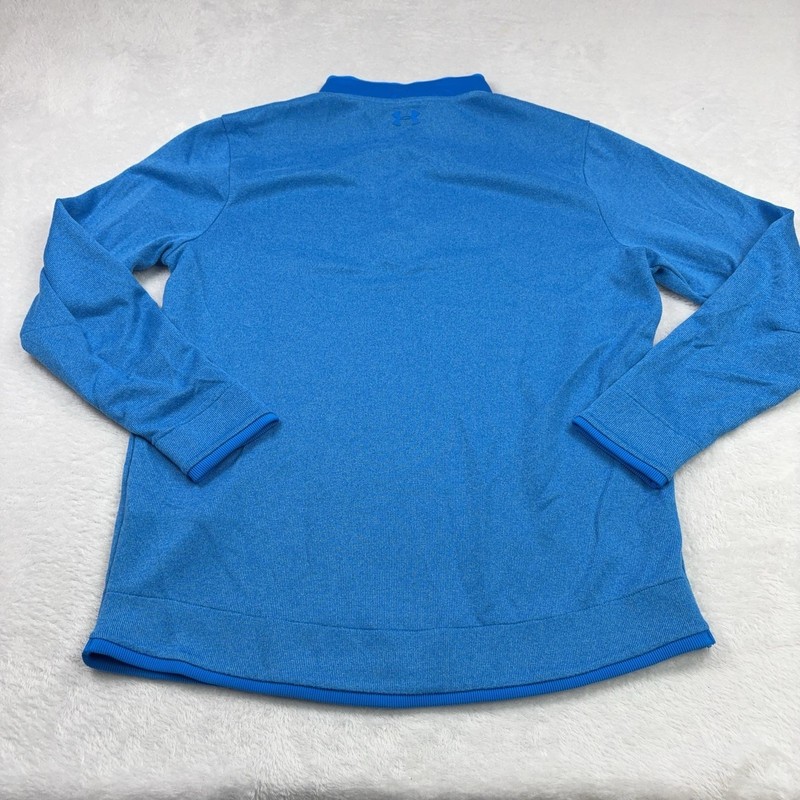 Under Armour ColdGear Golf Long Sleeve Pullover Men XL Blue Mock Neck Thermal gallery