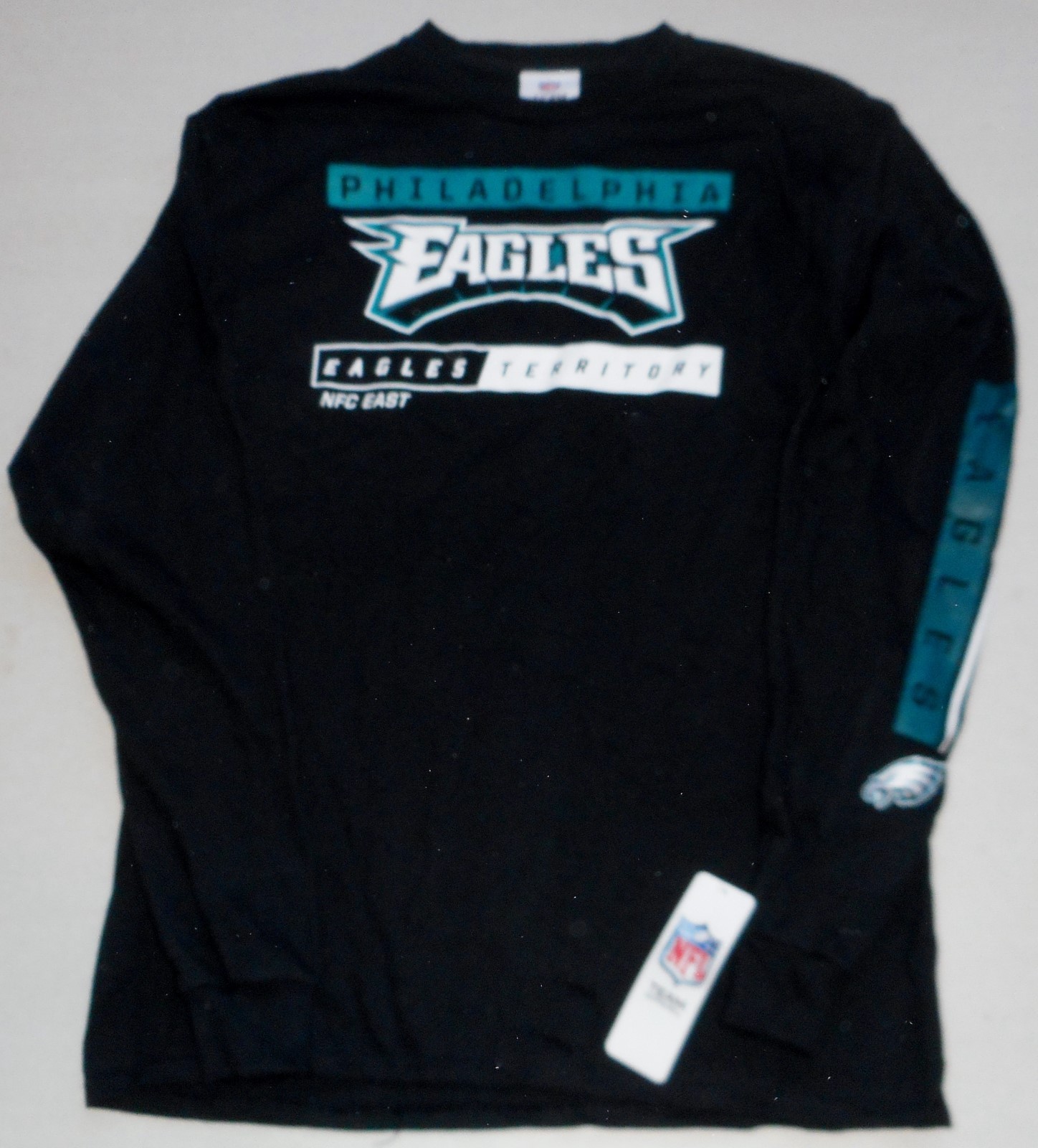 PHILADELPHIA EAGLES NFL TEAM APPAREL LONG SLEEVE T SHIRT MENS M L XL 2X BLACK gallery