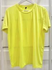Neon Yellow Athletic Light-Weight Short Sleeve T-Shirt Mens Size Small