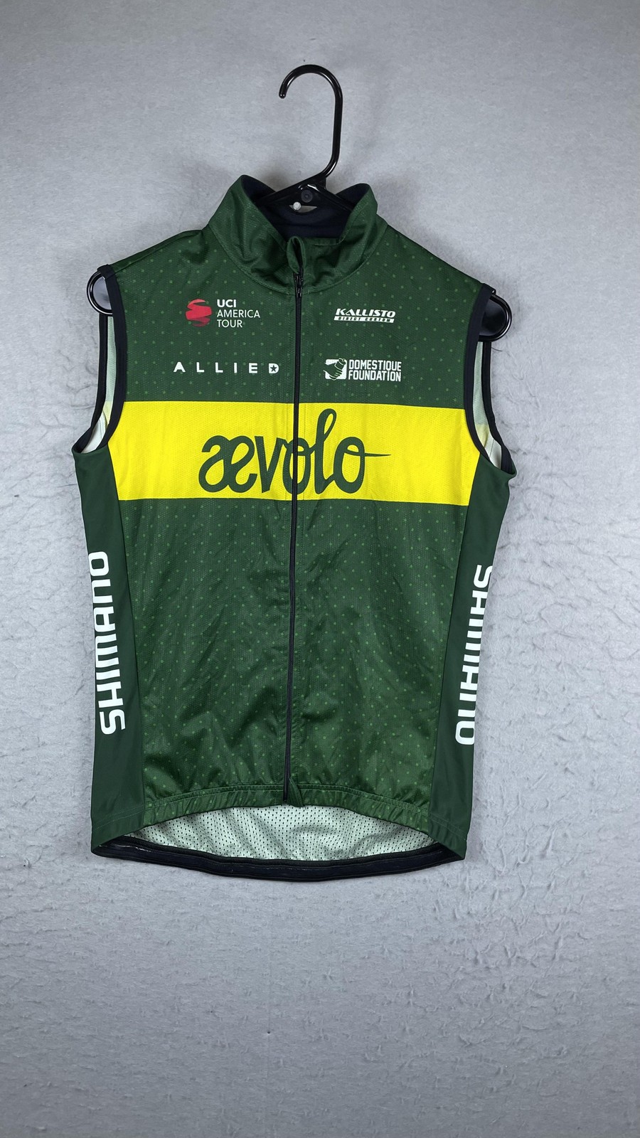 Kallisto Direct Custom Aevolo Cycling Jersey Vest Mens XS Green Full Zip Race gallery