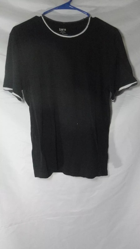 bar III Mens Contrast Basic T-Shirt Black 100% Cotton Size Small **New w/Tags** gallery