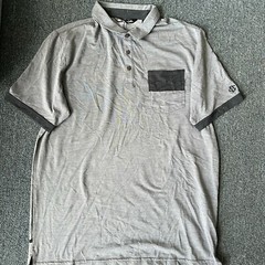 Travis Mathew CB Dark Grey 2-Tone Pocket Button Golf Polo Shirt XL