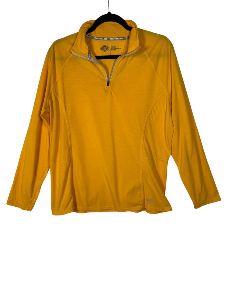 Dickies Performance Yellow Pullover 1/4 Zip Shirt Men's Size L