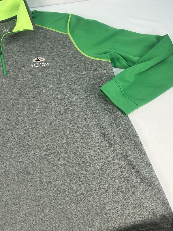 Bandon Dunes Links Pullover 1/4 Zip Men's XL Grey Green 2015 Links Championship gallery