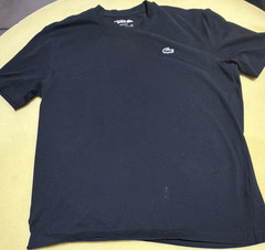 Lacoste Sport Ultra Dry Black Men’s Moisture Wicking Crew Neck T-Shirt Size L