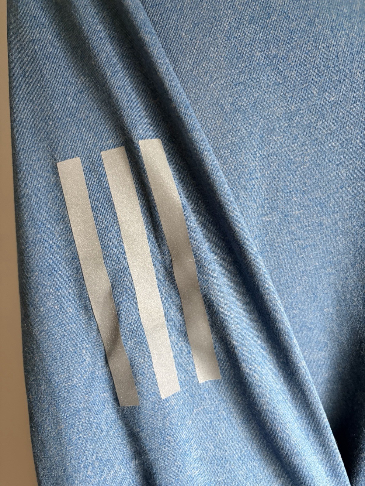 Adidas Men's XL Climate ‘own the run’ blue quarter zip w/thumb holes gallery