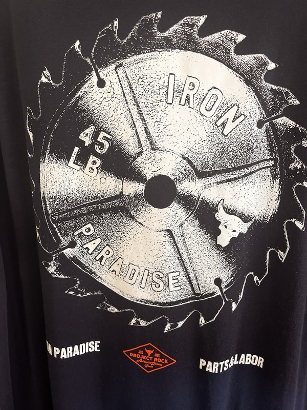Under Armour Iron Paradise Loose T Shirt Project Rock Black Mens Sz 2XL Gym XXL gallery