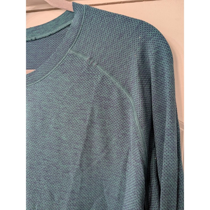 Lululemon Metal Vent Tech Long Sleeve Shirt Mens XL Heathered Teal Green Running gallery