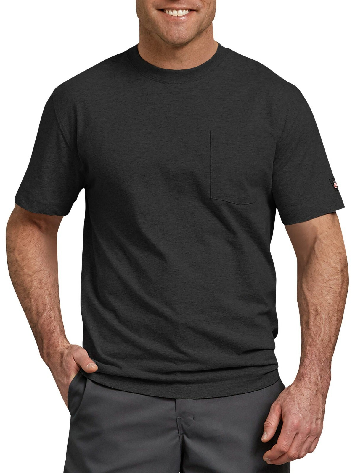 DICKIES Mens Size XL Black *Cool & Dry* Heavyweight Pocket T-Shirt TEE NWT gallery