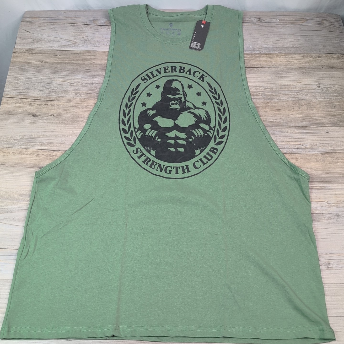 NWT Silverback Strength Club Tank Top Sleeveless Gym Shirt Mens 5XL Green NEW gallery