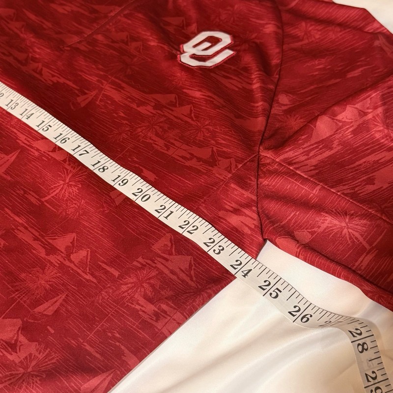 Oklahoma Sooners OU Quarter Zip Pullover Mens XL NCAA Red Colosseum gallery