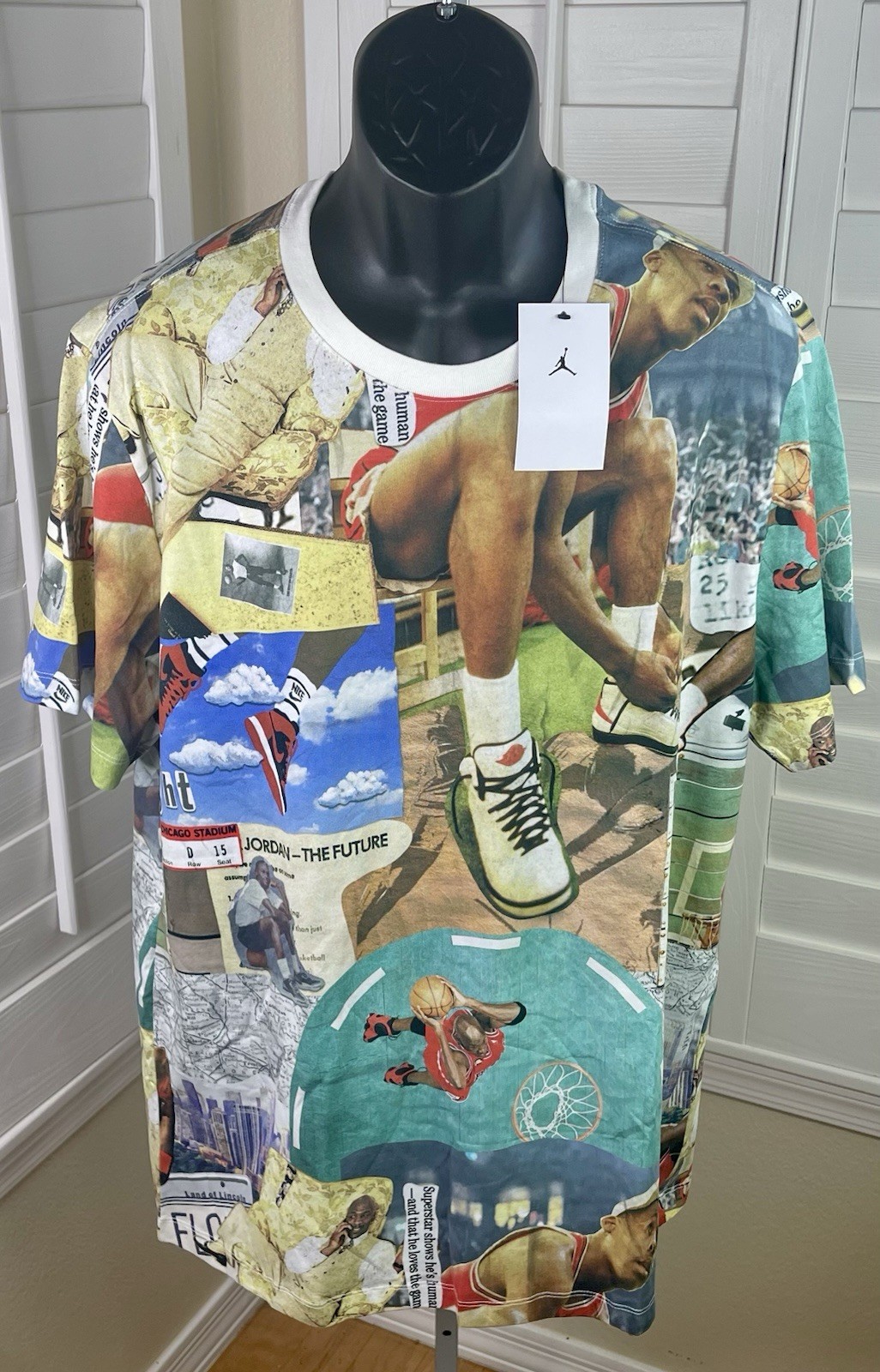 Nike Jordan Flight Essentials ‘MJ AOP’ Crew Neck T-Shirt - FZ1923-100 - Men's XL gallery