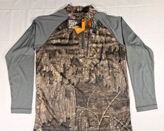 Habit Camo Jacket Scent-Factor Realtree Lightweight 1/4 Zip Pullover Size M NEW