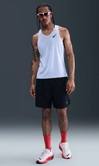Nike AeroSwift Dri-FIT Running Singlet Ghost Black FN4231-057 Men Small Gym Golf