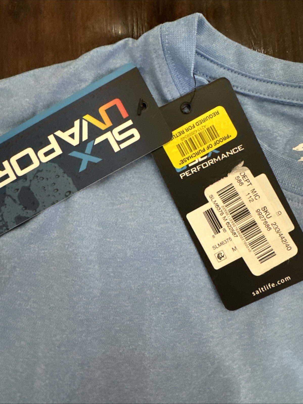 Men’s Medium Salt Life Performance SLX Blue Long Sleeve Fishinf Shirt gallery