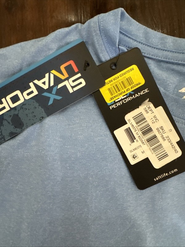Men’s Medium Salt Life Performance SLX Blue Long Sleeve Fishinf Shirt gallery