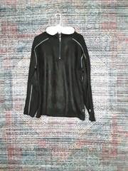 KUHL mens brown black 1/2 zip Alfpaca fleece pullover sweater L