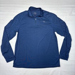 Paradox Men’s XL Blue Merino Wool Blend 1/4 Zip Pullover Dri-Release Base Layer