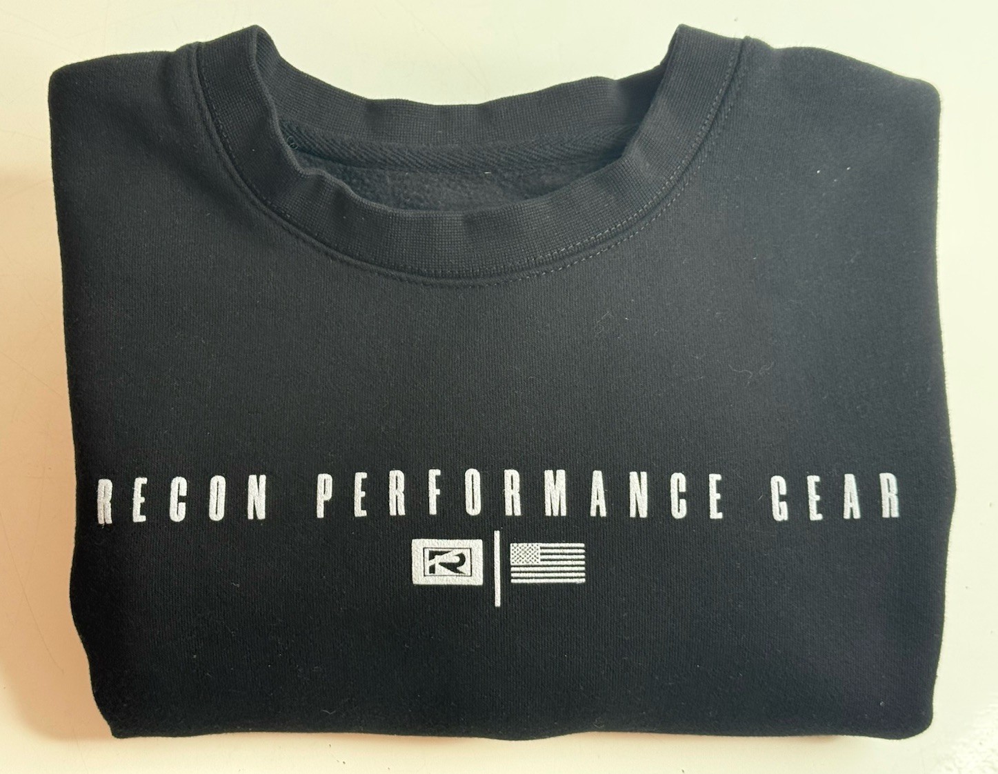 RECON Performance Gear RPG Workout Sweatshirt Sweater Mens Size Large Black gallery