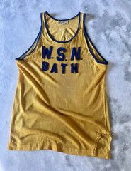 1920’s/1930’s Antique Wool Basketball Jersey Yellow and Blue #4