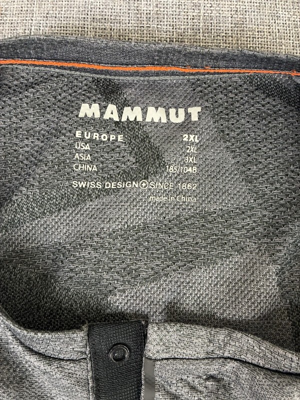Mammut Men's Size 2XL Athletic Long Sleeve Shirt Gray Classic Trail Mammoth M33 gallery