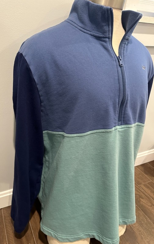 Vineyard Vines Pullover Mens SIZE XL Tri-Color 1/2 Zip Long Sleeved Shirt gallery