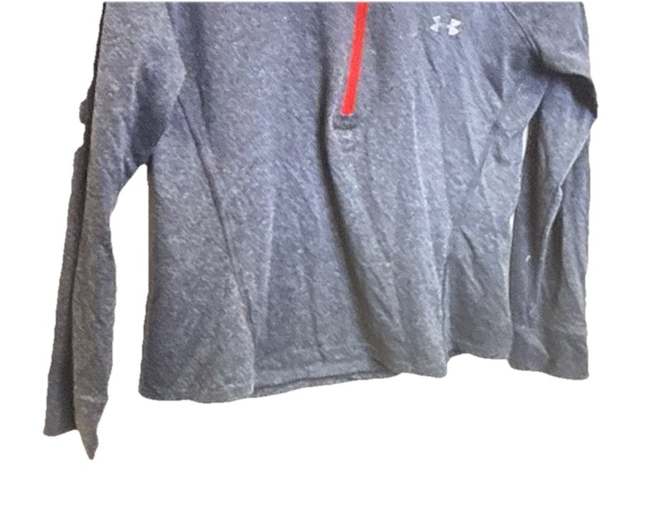 Under Armour Heathered Gray Orange 1/4 Zip Pullover Jacket Long Sleeve Men’s M gallery