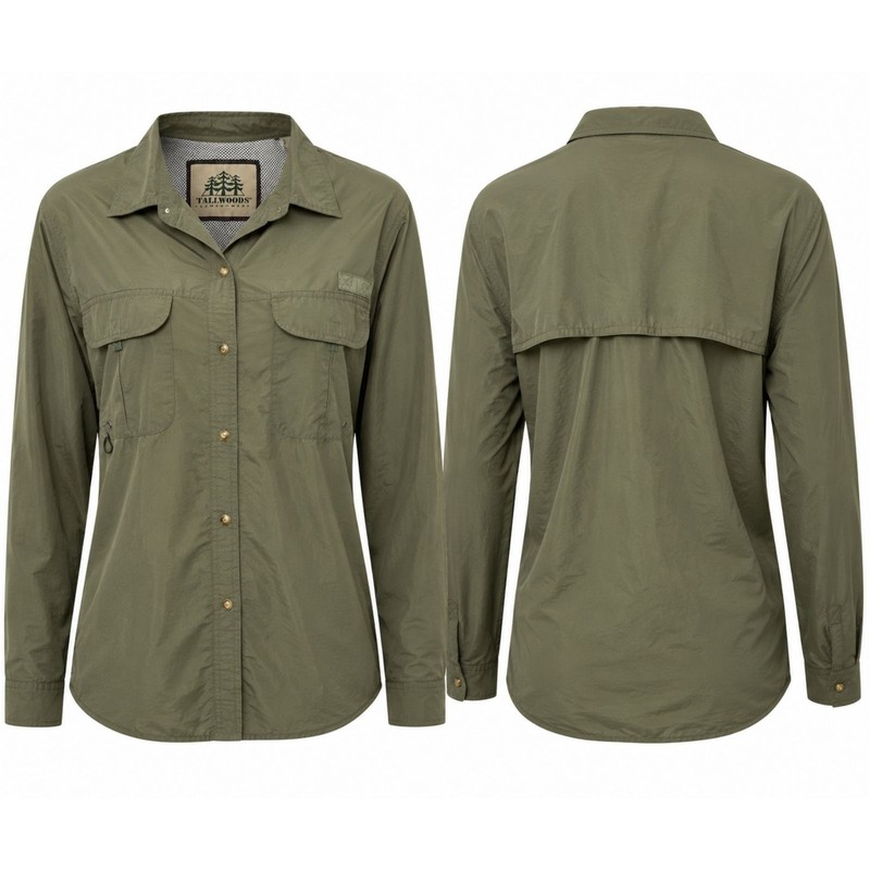 Tallwoods Elementwear Mens Olive Fishing Shirt XXXL Vented Outdoor Button Up gallery