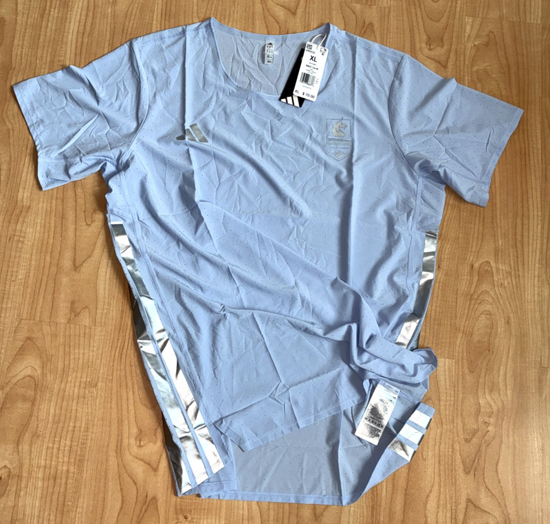 Adidas Running Carrera Boston Marathon 25 Blue Dawn T-Shirt JN5532 Men Sz XL NEW gallery