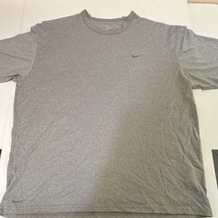 Nike Fit Dry Men’s L Gray Crew Neck Lightweight Logo Short Sleeve T-Shirt