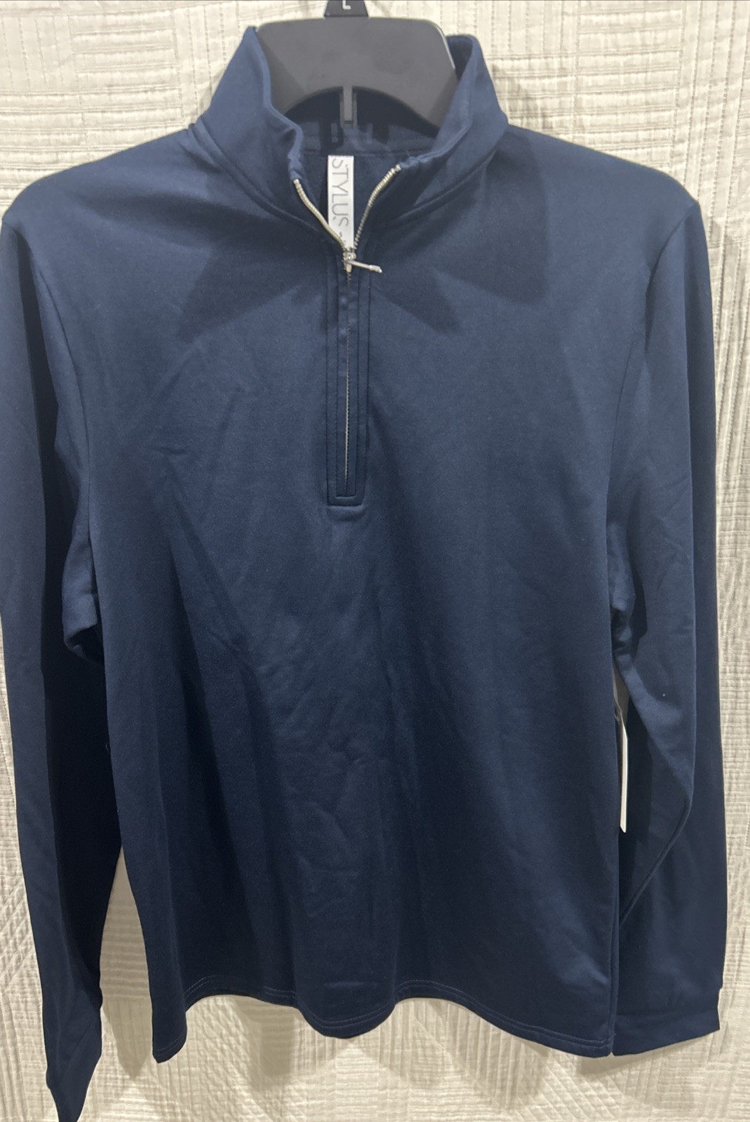 Stylus Men’s 1/4 Zip Navy Pullover Shirt Size S New gallery