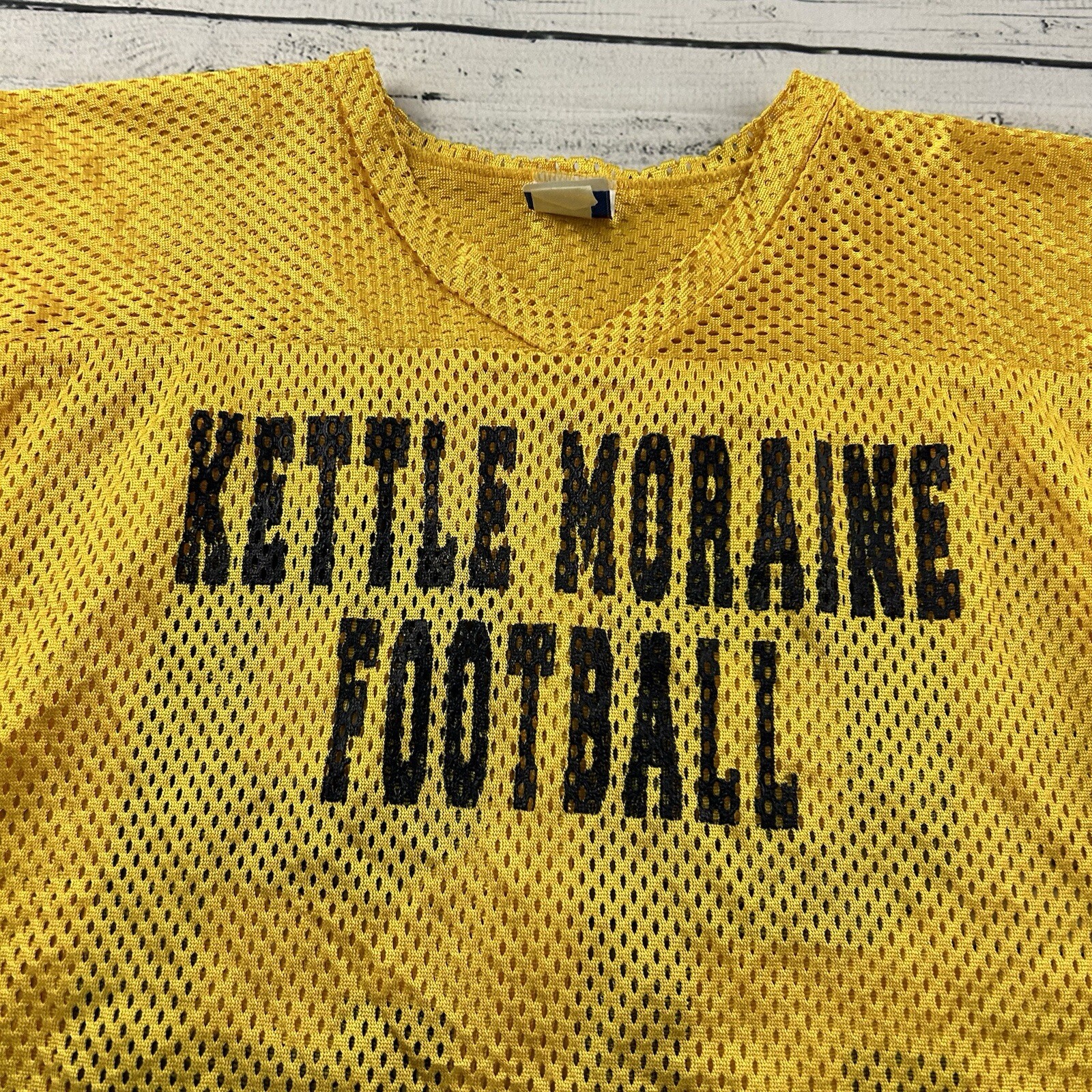 Vintage Universal Athletics Kettle Moraine Football Jersey Men's L-XL Yellow gallery