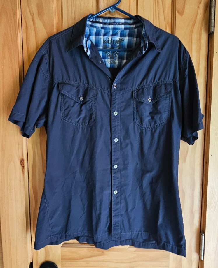 KUHL MENS BUTTON DOWN SHORT SLEEVE SHIRT - Size Large gallery