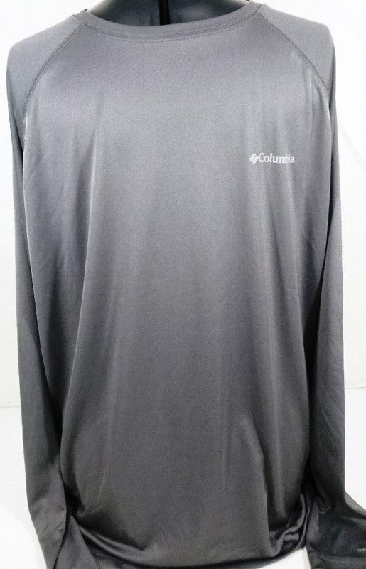 Columbia-Mens Long Sleeve Performance Shirt-Large-Gray-Hiking/Running-Casual gallery