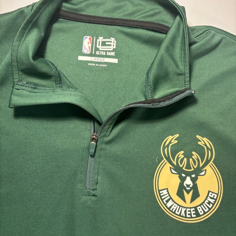 NBA Milwaukee Bucks Ultra Game Pullover Long Sleeve Shirt - Large gallery