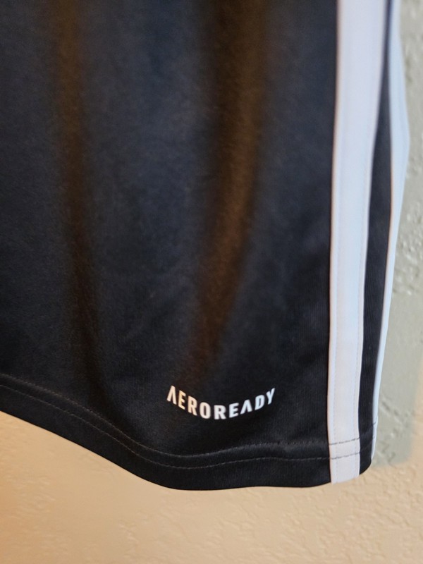 adidas Aeroready Men's Slim Fit Breathable Black/White Tee M Crew Neck SS gallery
