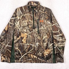 Under Armour 1/4 Zip Pullover Mens L Advantage Max 4 HD Camo Hunting Performance